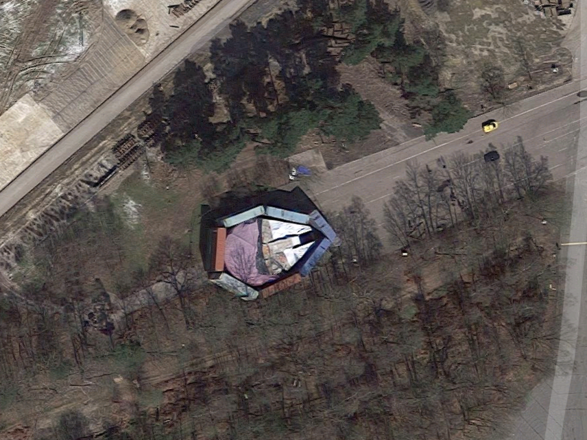 Disney tried to hide the Millennium Falcon with shipping containers but it's on Google Maps