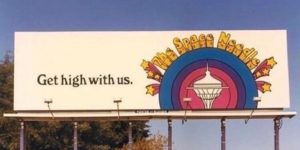 The Seattle Space Needle Billboard, circa 1977.