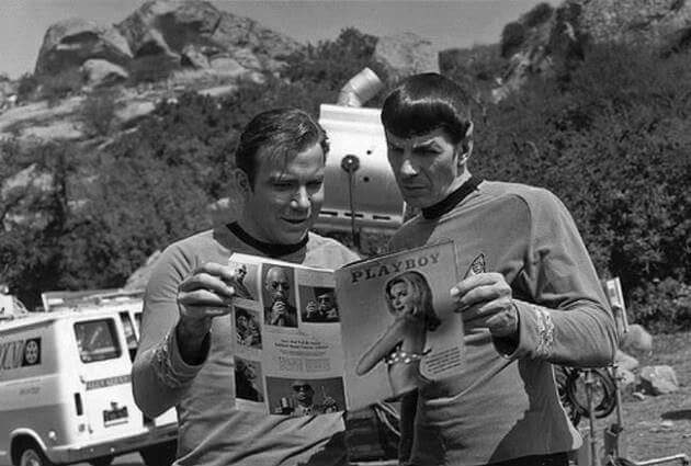 The Captain and Spock catching up on some light reading...