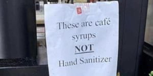 Forbidden hand sanitizer…