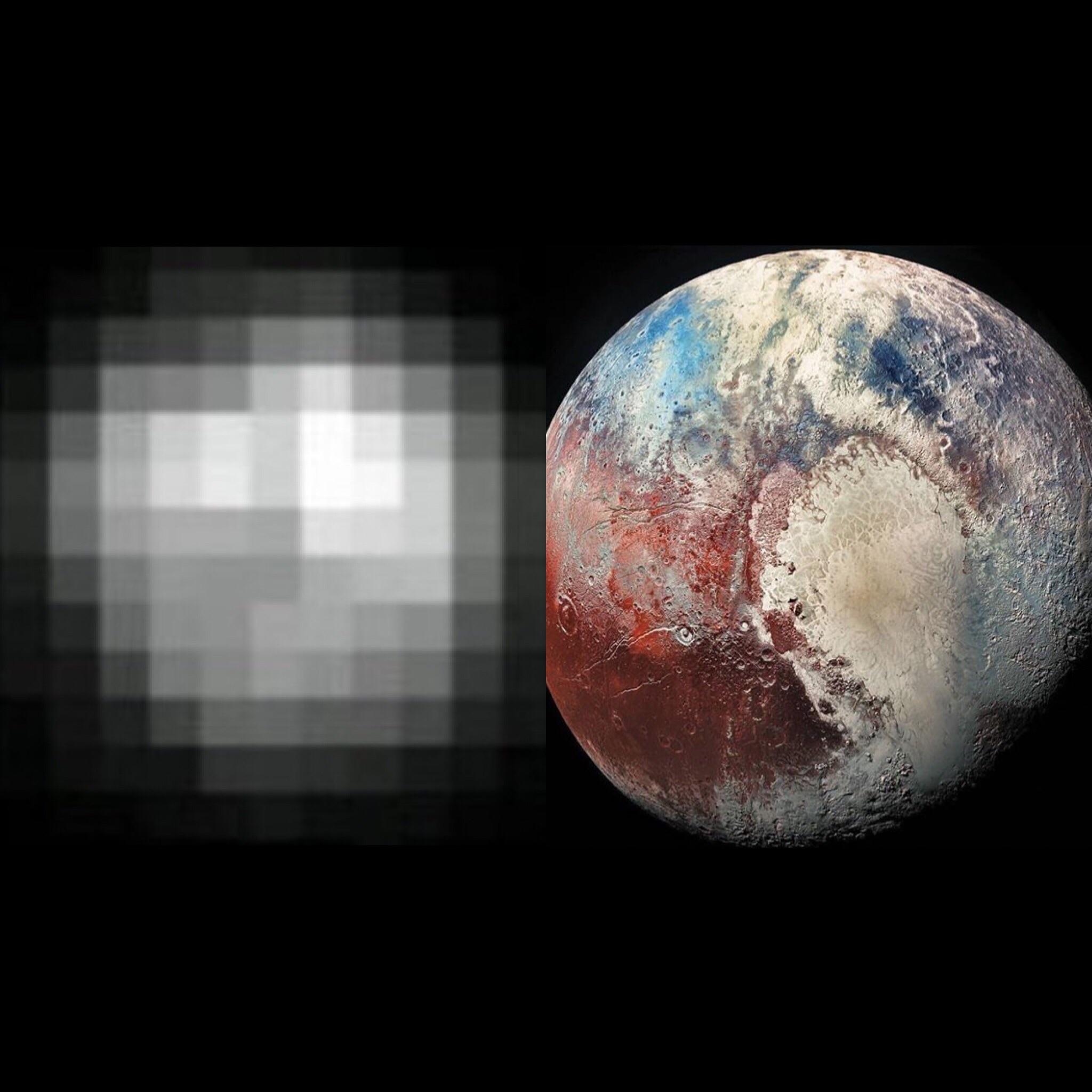 A photo of Pluto, 24 years apart. (1994-2018)