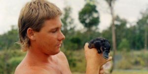 Steve Irwin examining one of Gods’ whoopsies, circa 1985.