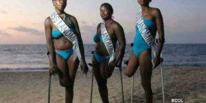 A beauty pageant in Angola called Miss Landmine to recognize women who are victims of the millions of land mines planted during the  Civil War (1975-2002)