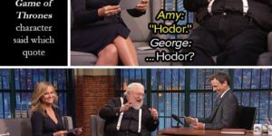 Amy Poehler quizzes George R. R. Martin