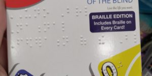 In case you haven’t seen this already – A Braille edition of Uno.