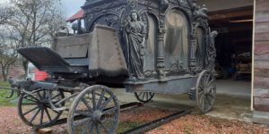 A proper horse drawn hearse from circa 1801.