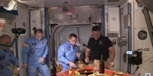 How the Russians greeted the Americans at the ISS.