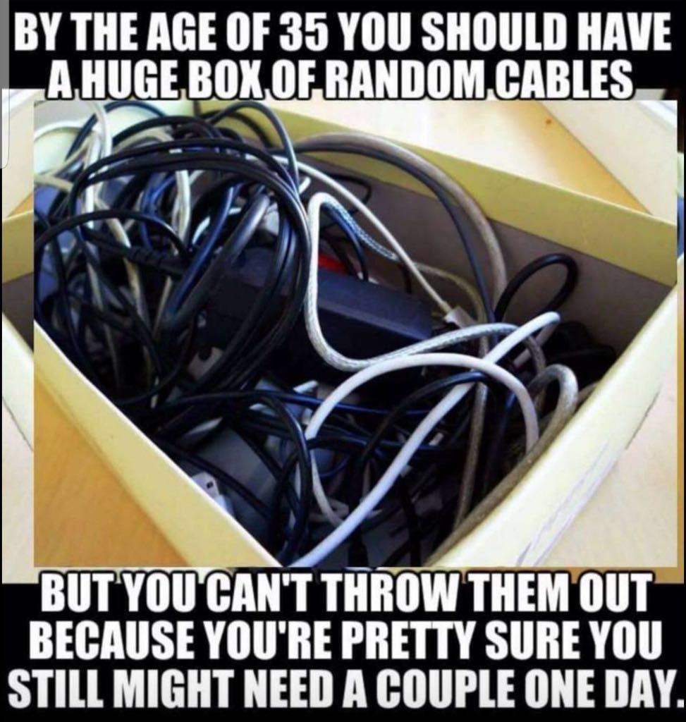 Cables have storage priority.