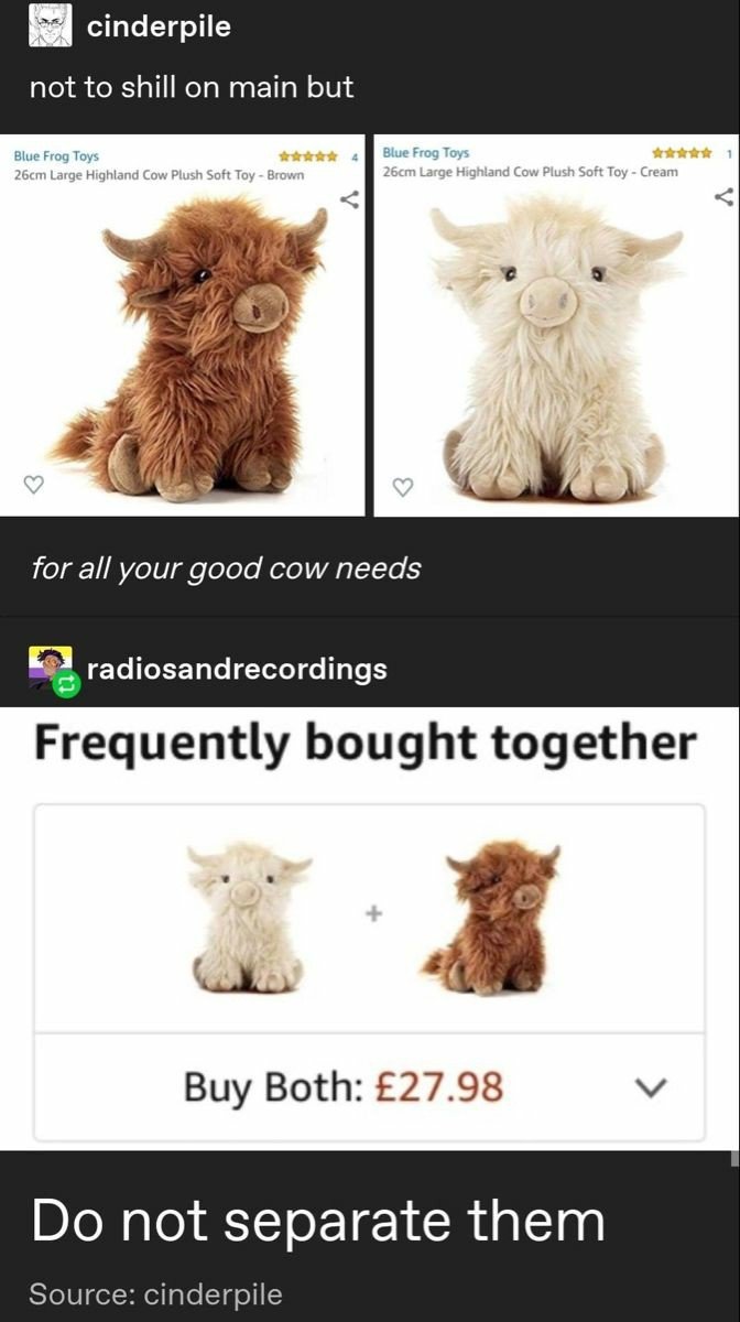 Do not separate the bovines, please.