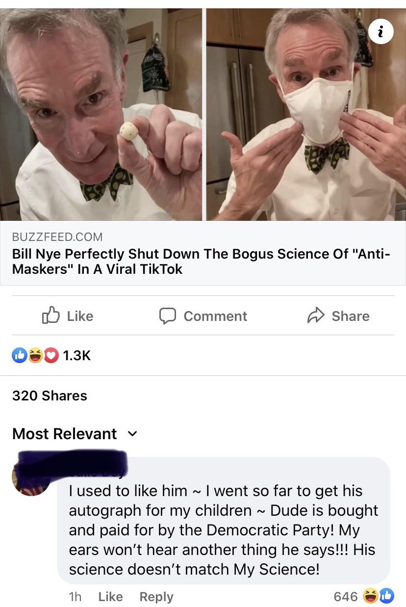 His science doesn't match My science!