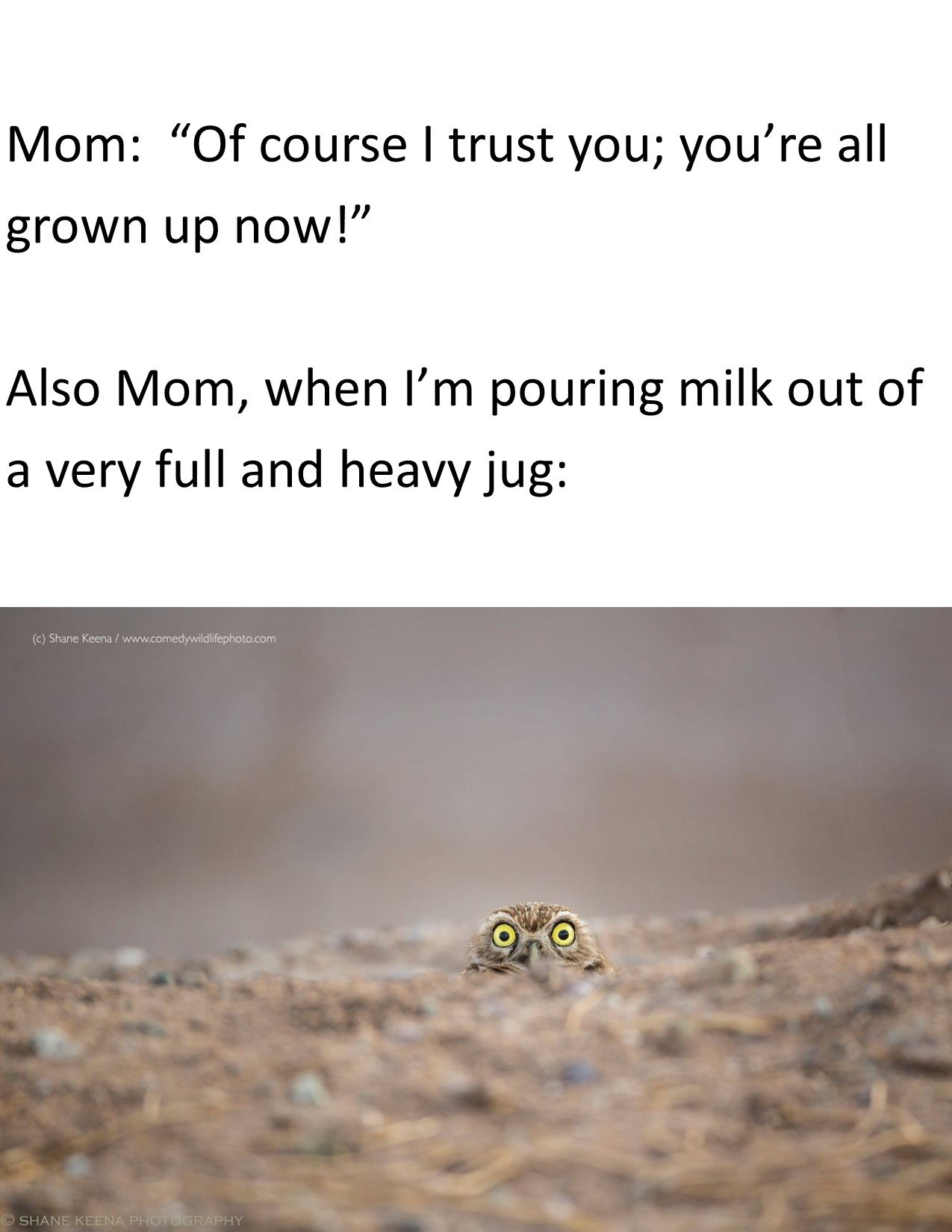 A mother's concern is never far.