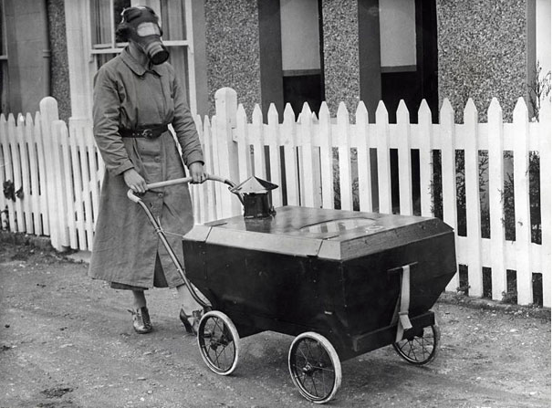 WWII era gas proof stroller. War is Hell.