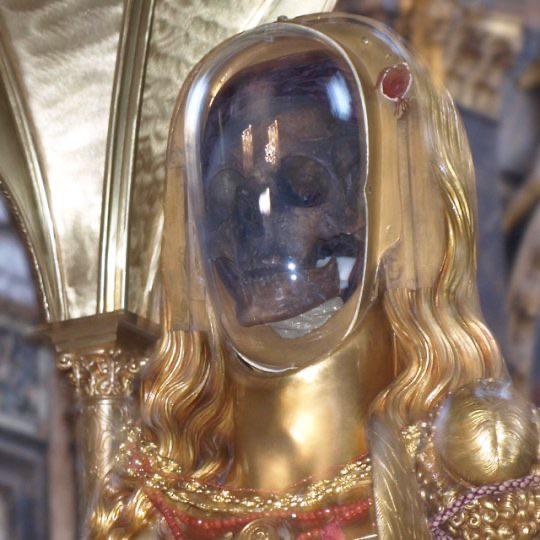 Skull of Mary Magdalene, allegedly. 