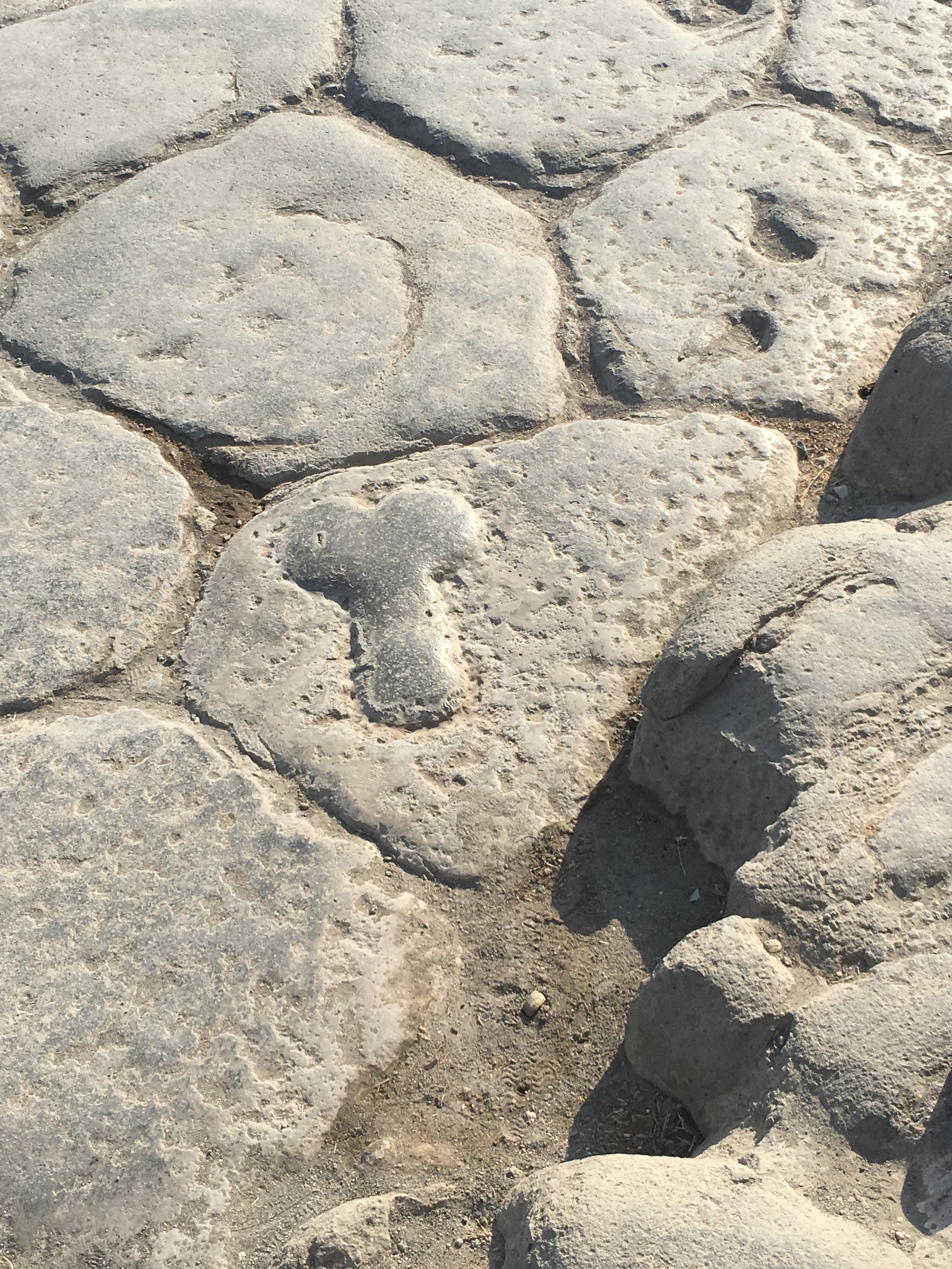 Went to Pompeii and learned they used to mark where the red light district began.