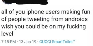 Gucci Smart Toilet reporting for dooty.