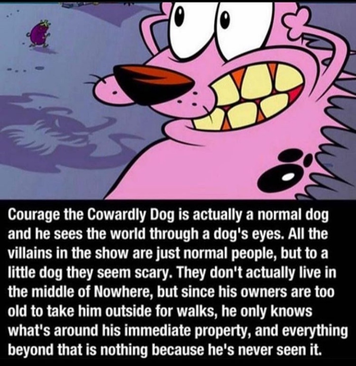 Courage the Cowardly Dog is a familiar story.