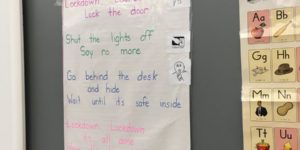 Kindergarten classroom poetry.