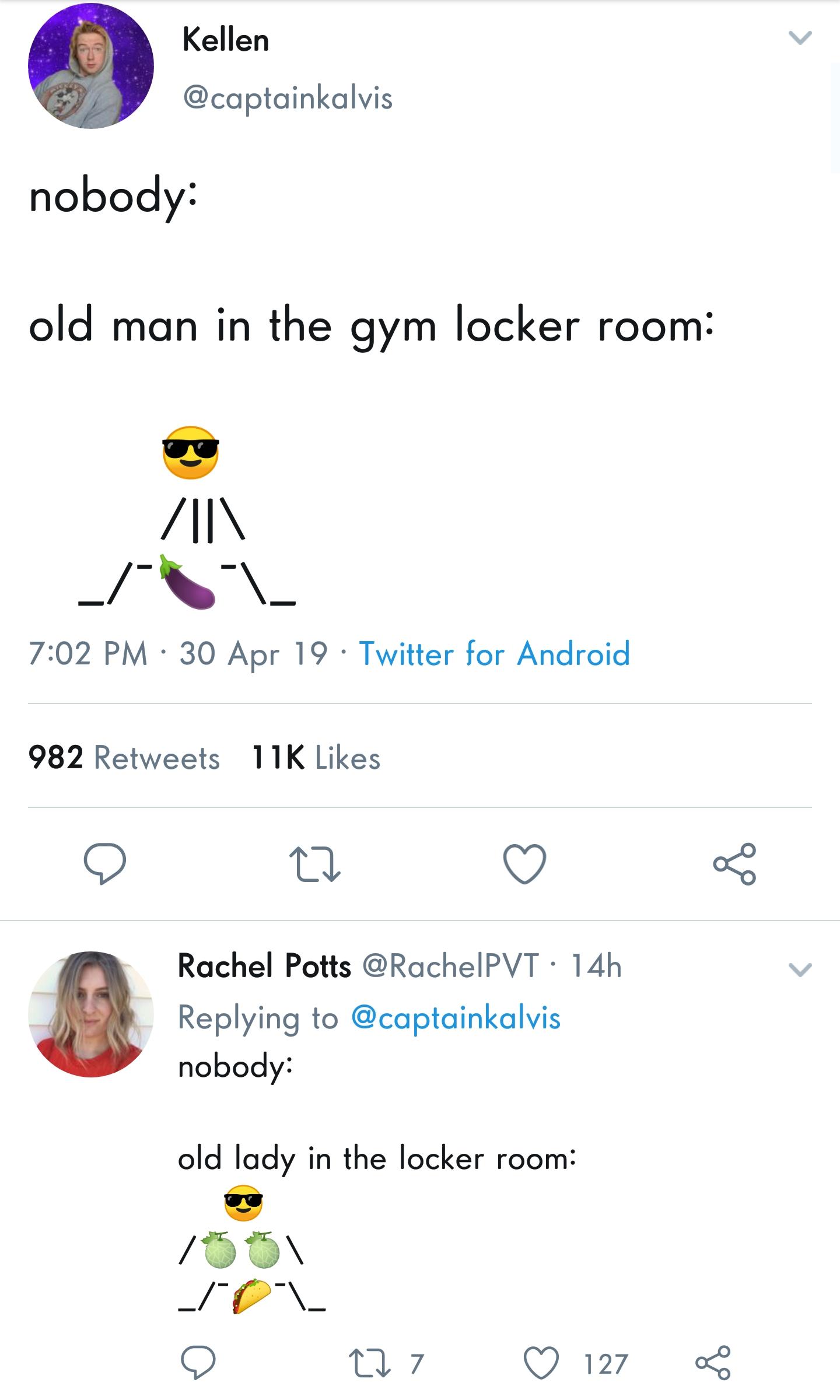 The problem with locker rooms...