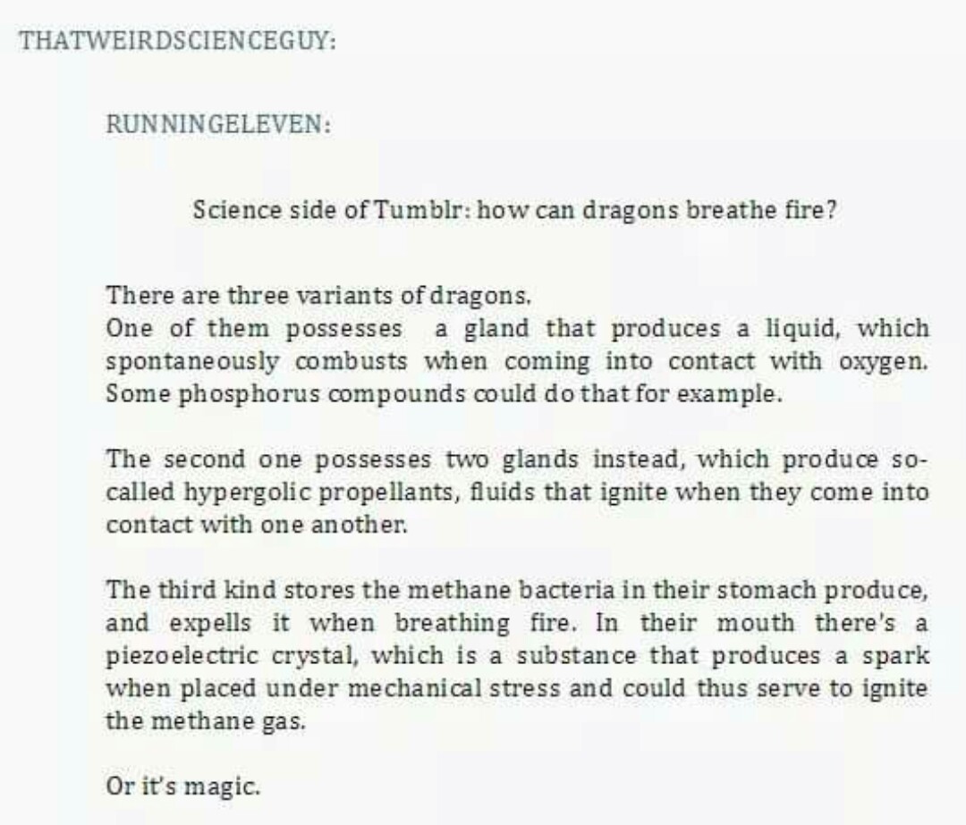 The science of fire breathing. 