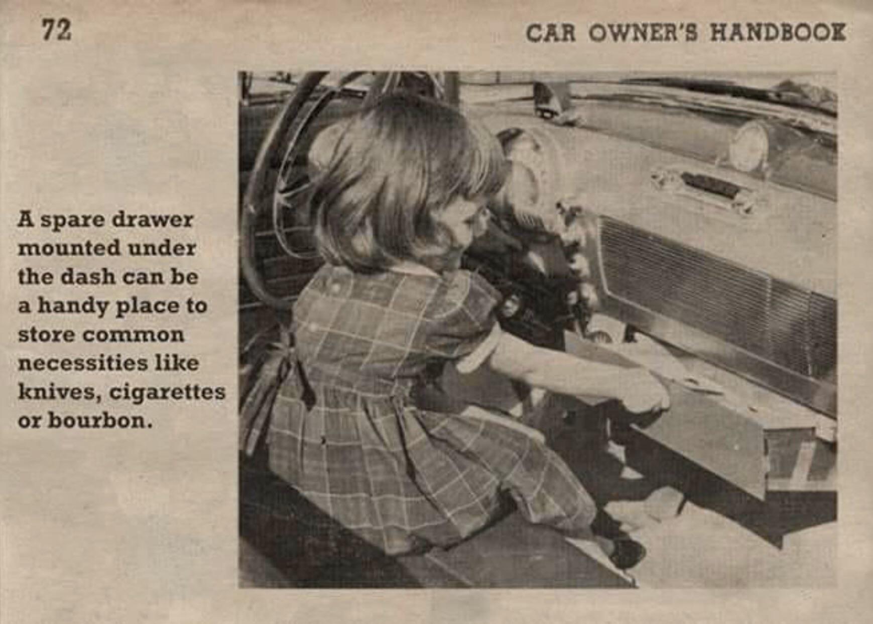 Car owners manuals were lit.