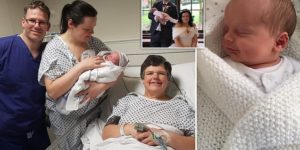 55 year old gave birth to her grandchild acting as a surrogate for her 31-year-old daughter.