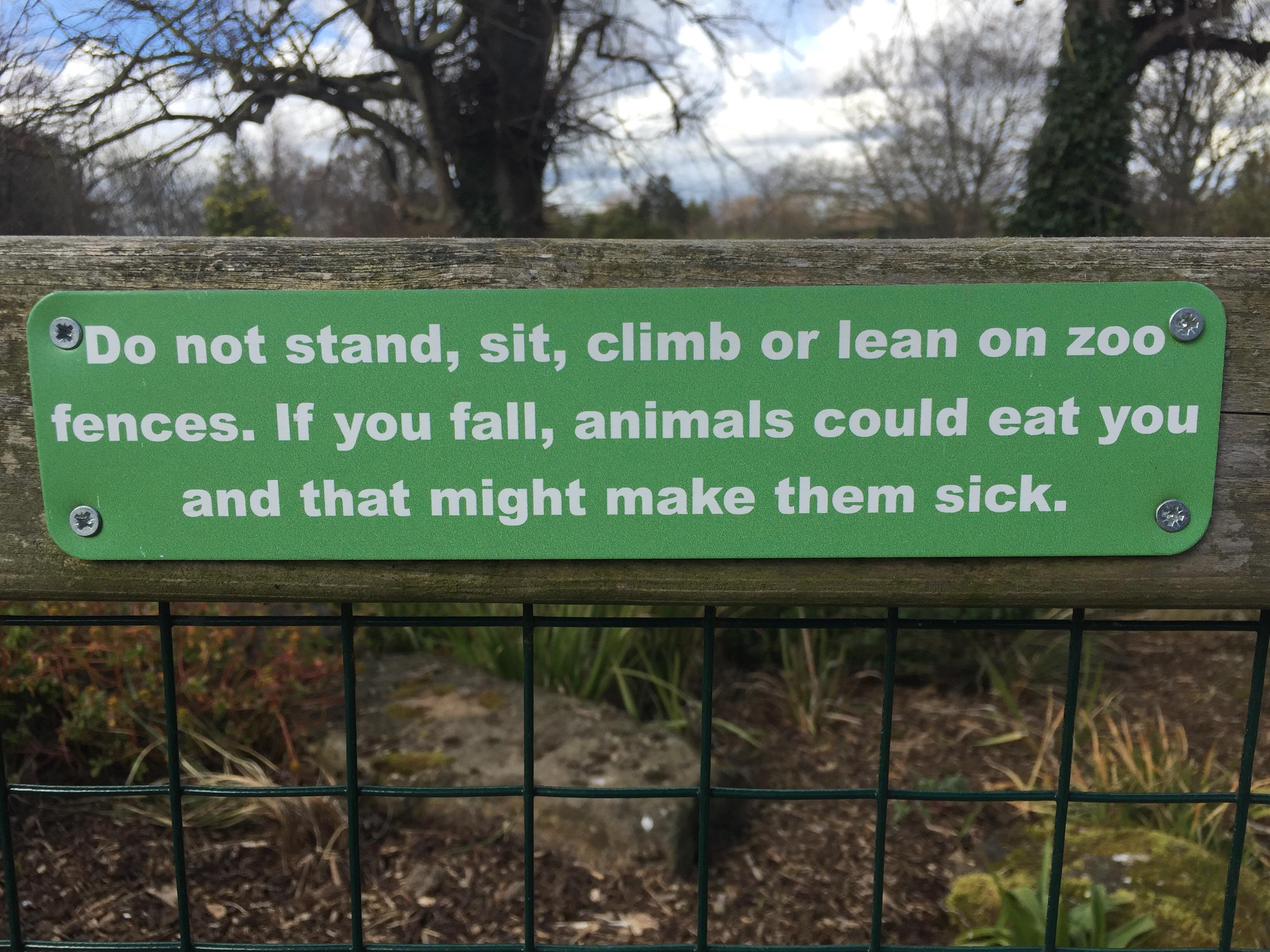 This Irish zoo sign keeps it real.