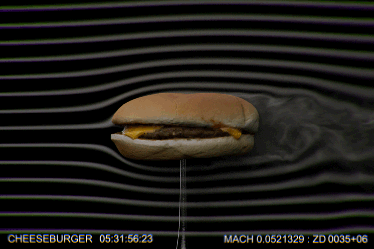 Aerodynamics of a cheese burger