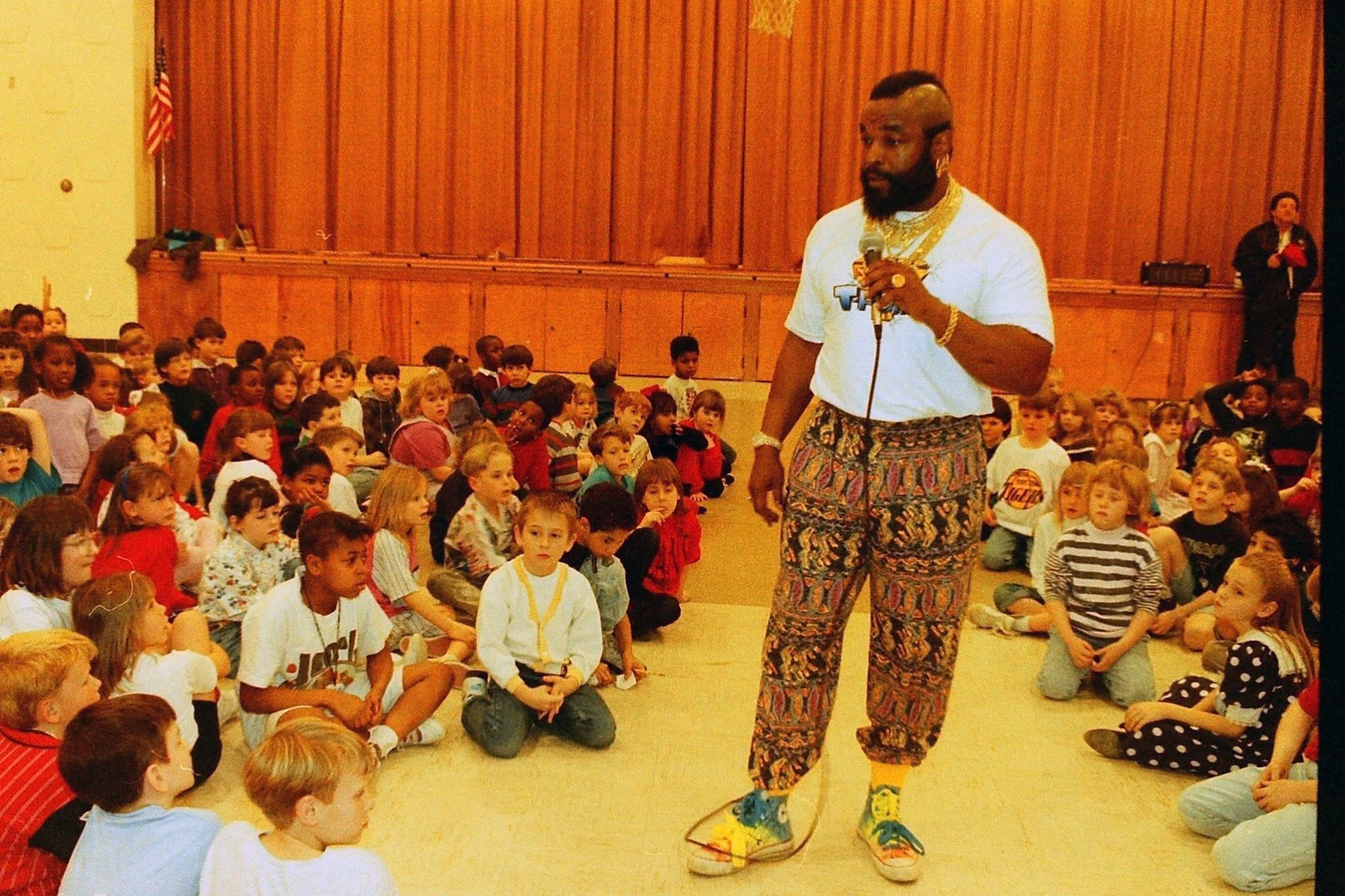 Mr. T teaching fools to stay in school circa 1985.