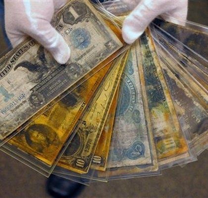 Dolla dolla bills recovered from The Titanic, allegedly.
