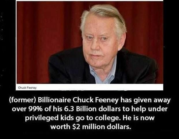 What does it feel like to be Chuck Feeney?