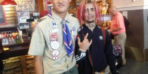 On my way to a Boy Scout camp I met Lil Pump he was high and thought I was in the military