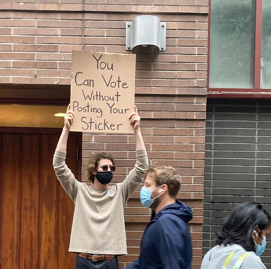 Weird protest but OK.