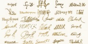 The signature of every British monarch since 1377