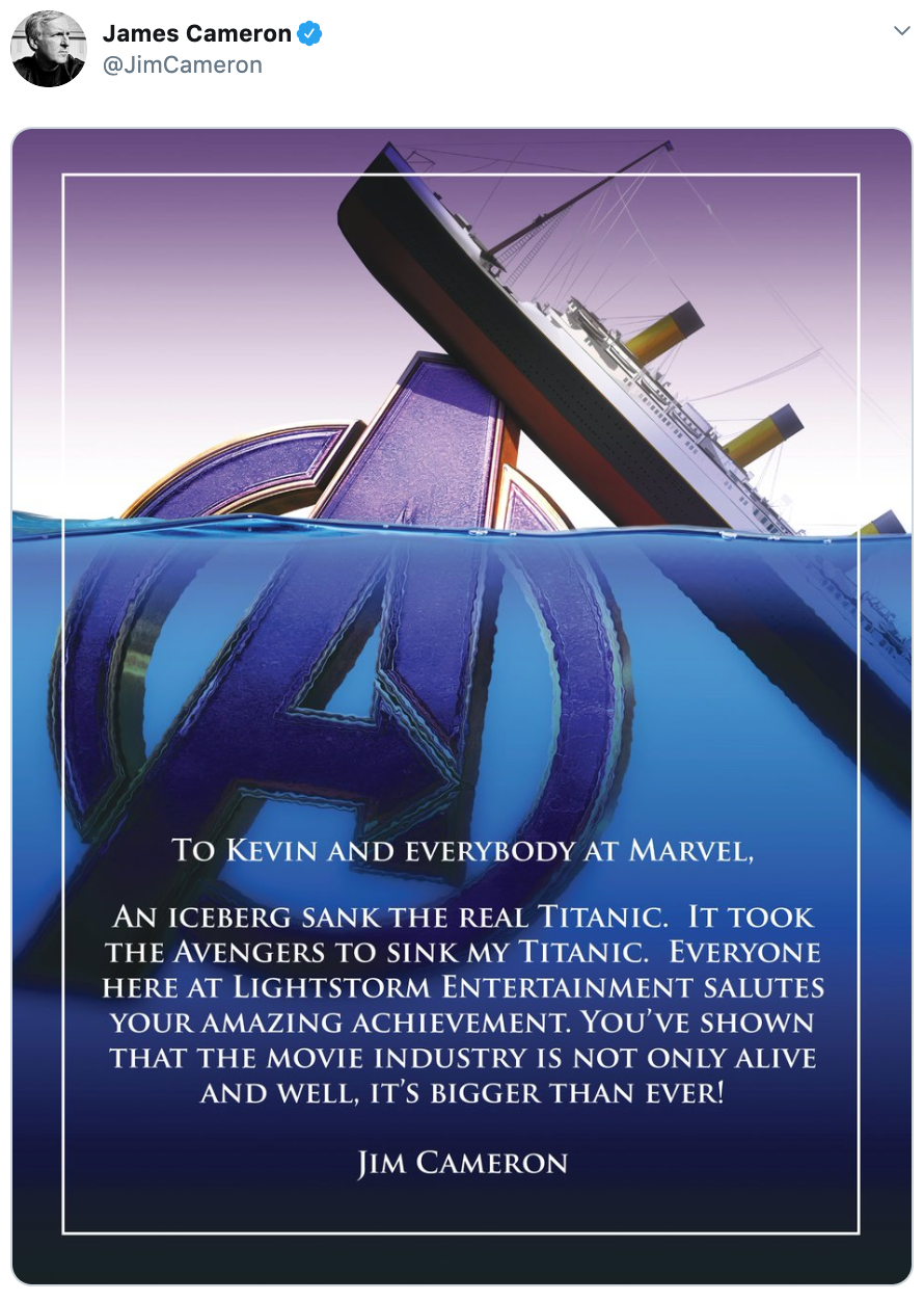 The Avengers sunk the Titanic