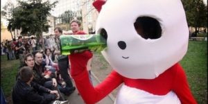 Mascots need drinks too…