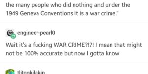 Teachers can be war criminals…