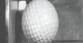 A+golf+ball+hitting+steel+in+slow+motion.