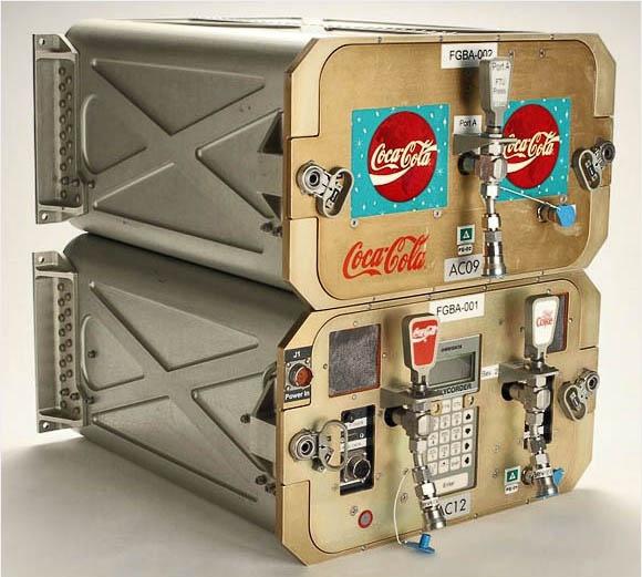 Coke dispenser used on the space shuttle Discovery circa 1995