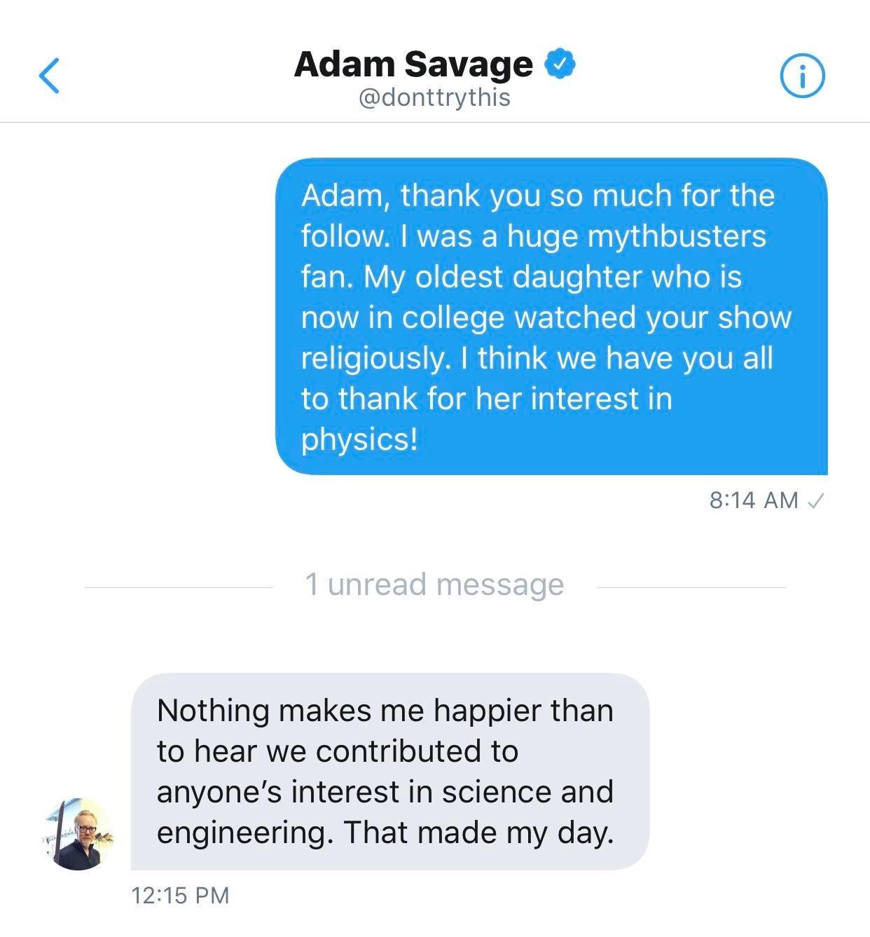 Adam Savage is good stock.