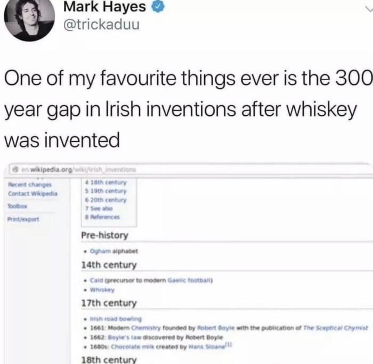 Whiskey changed the entire timeline of Ireland.