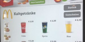 You can order a beer in McDonalds in Austria