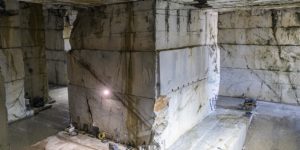 The inside of an Italian marble quarry.