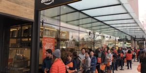 You know what would be fun? Waiting in line at a store where there’s not supposed to be any lines.