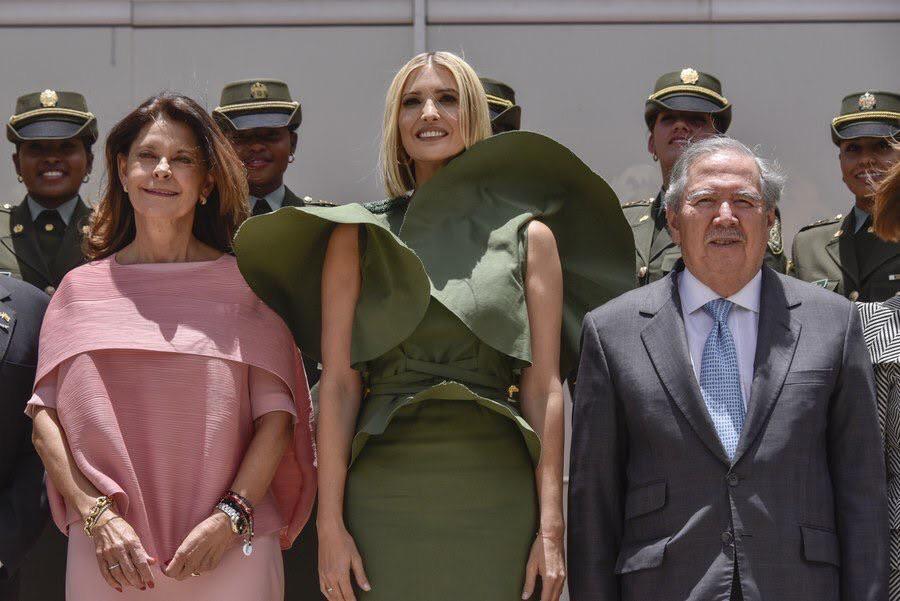 Ivanka Trump represented the US in Colombia dressed as an houseplant.