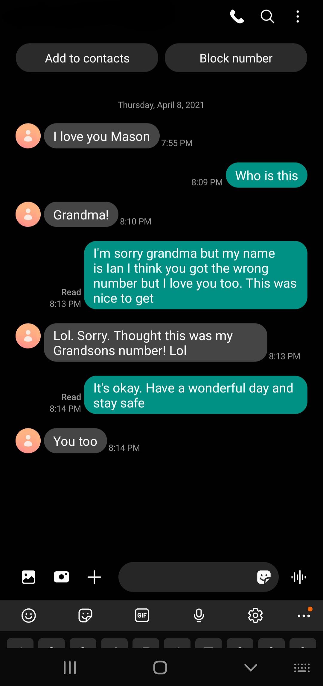 (love you too, gran)