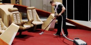 Vacuuming a Star Wars set, circa 1989