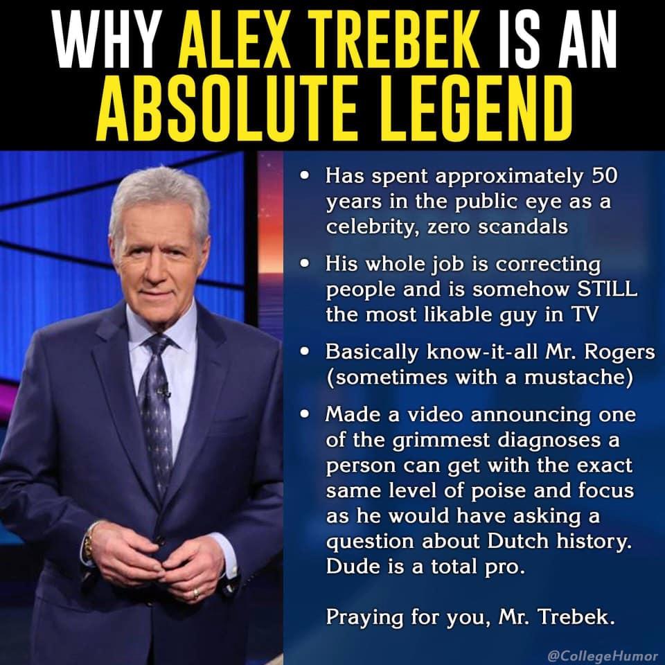 Tell cancer to suck it, Trebek.