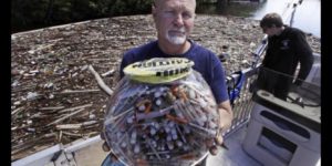 Heroin needles collected from the Merrimack River in NH.