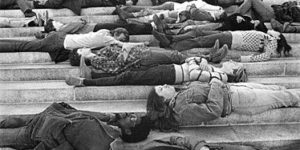 Anti-Vietnam War Demonstration, Nebraska State Capitol Building circa summer of ’69.