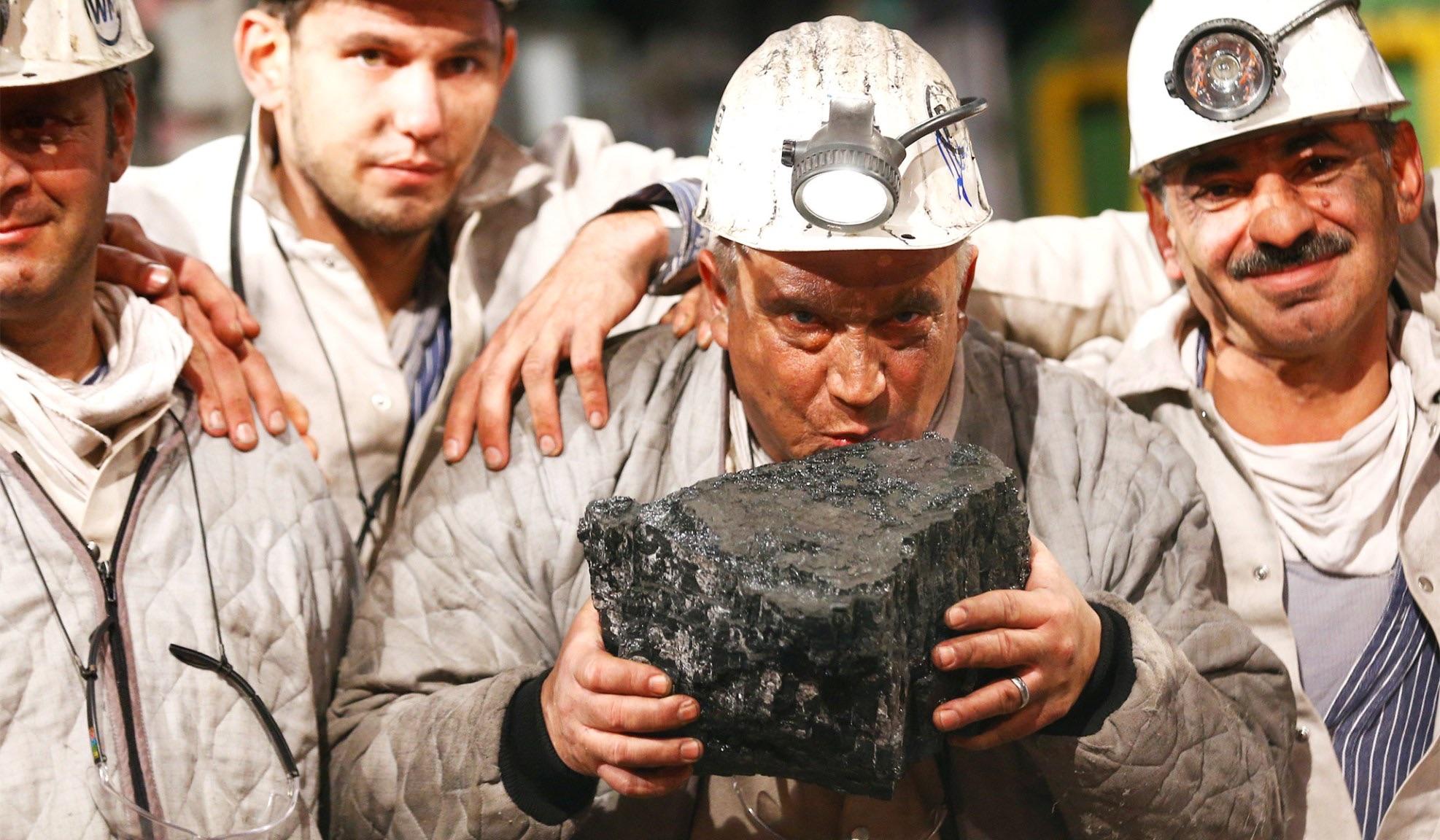 Final piece of coal harvested from Germany's last coal mine.  Deep breaths everyone.